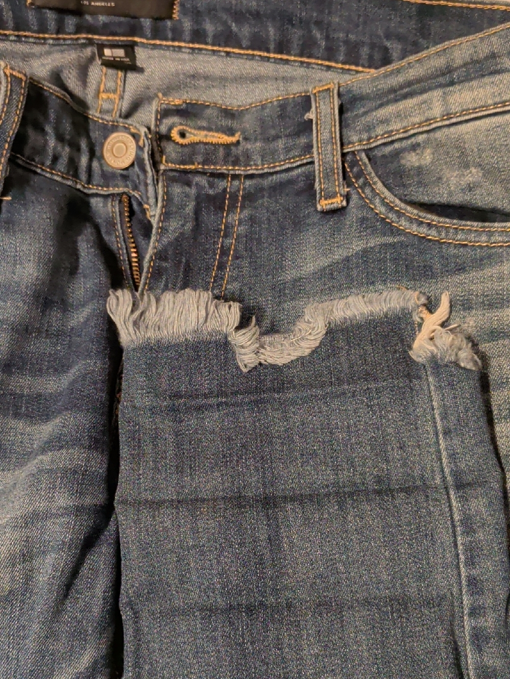 Flying Monkey Light Blue Distressed Cropped - Picture 10 of 10